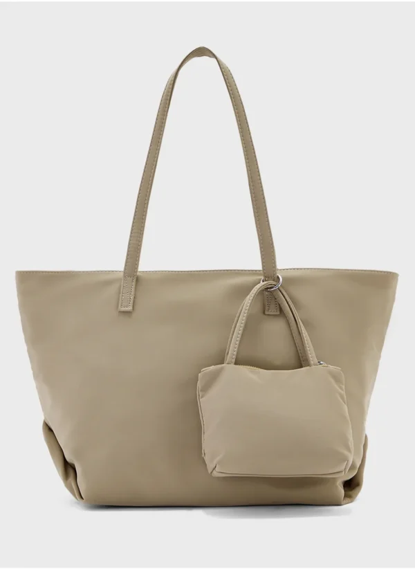 2 In 1 Nylontote Bag With Mini Bag